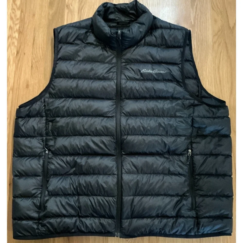 Eddie Bauer EB650 Down Puffer Vest 2XL Black Gorpcore Minimalist Winter Layer